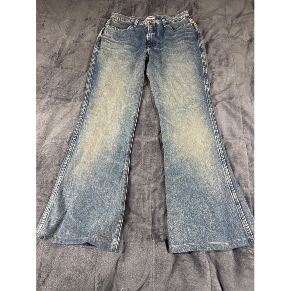 Wrangler Westward High Rise Bootcut Jeans Medium Wash Blue W29 L34 Slim Fit